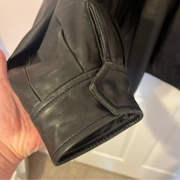 Men’s Genuine Leather Black Bomber Jacket - Picture 4 of 11